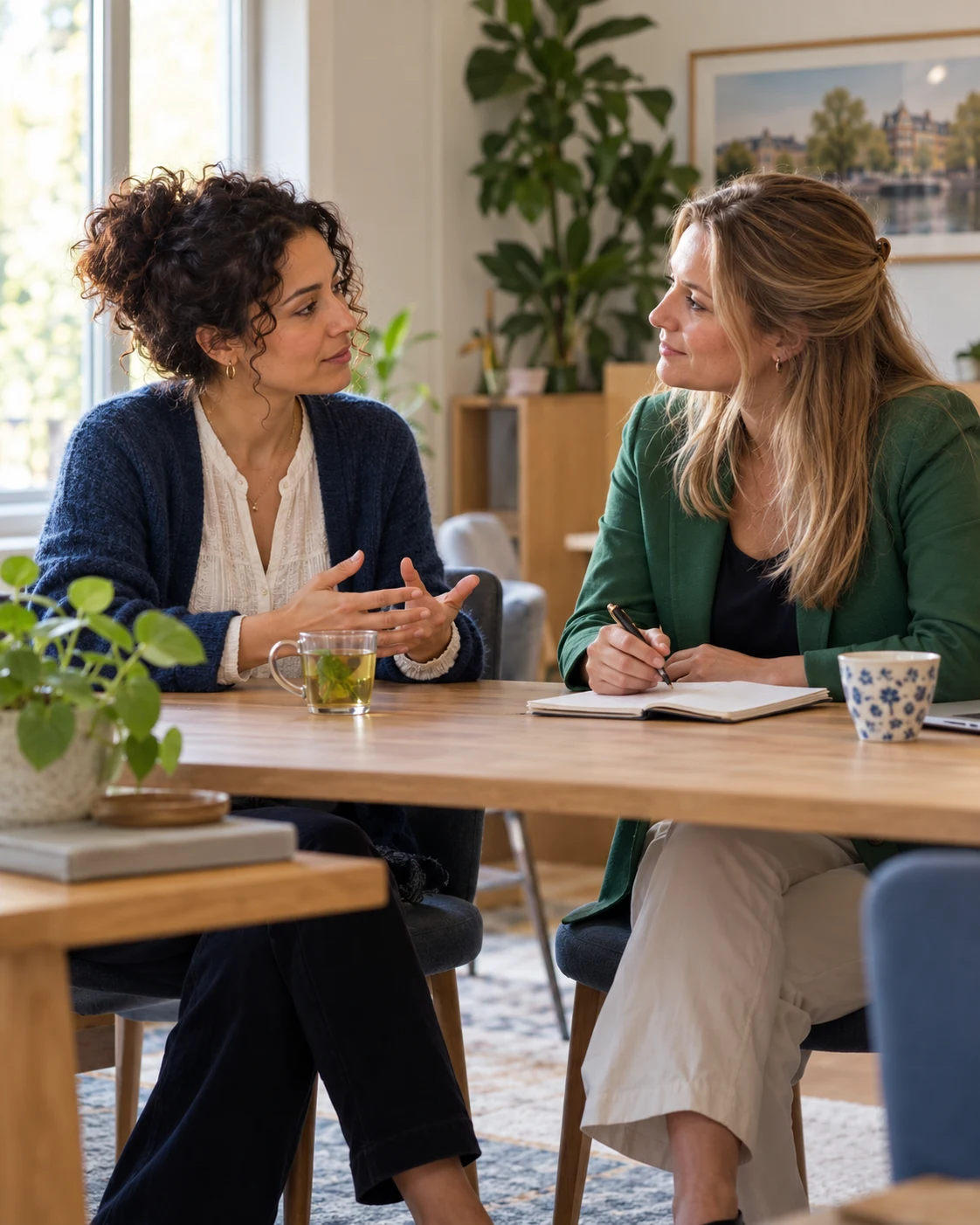 Een zorgprofessional in een persoonlijk gesprek over haar ervaring en wensen